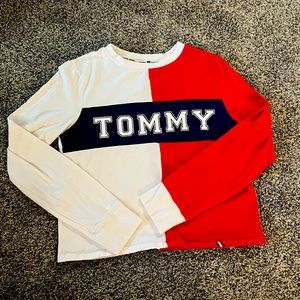 Tommy Hilfiger half and half long sleeve shirt